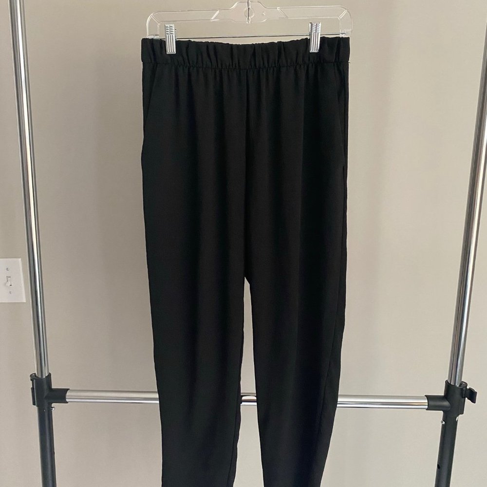 H&M Black straight leg trousers